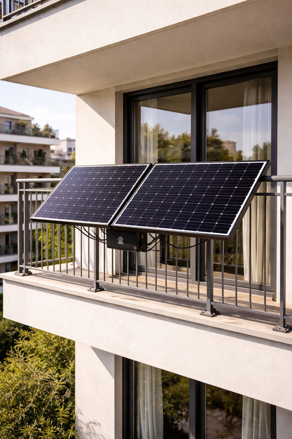 Balkonkraftwerk am Balkon