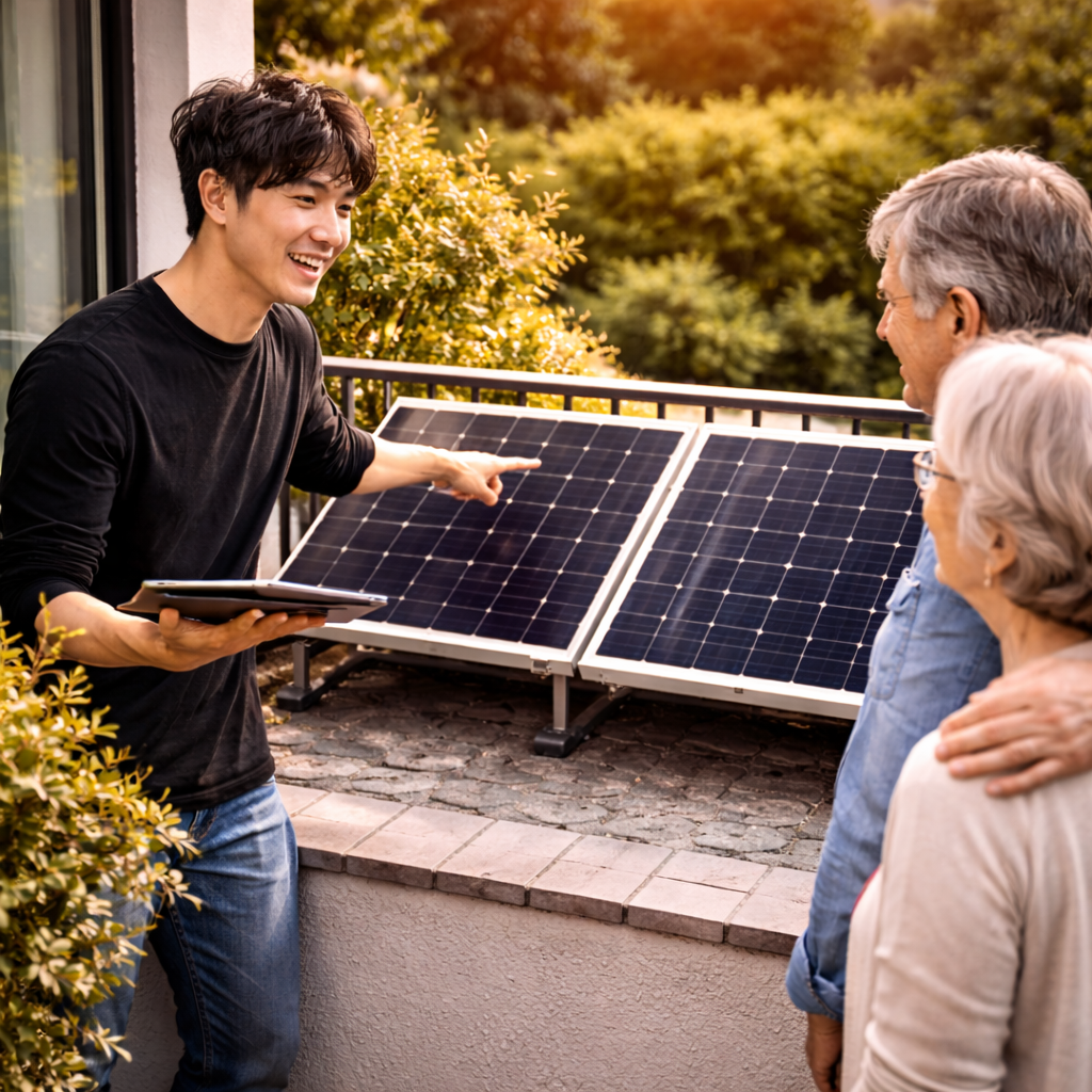 Balkonkraftwerk Installation